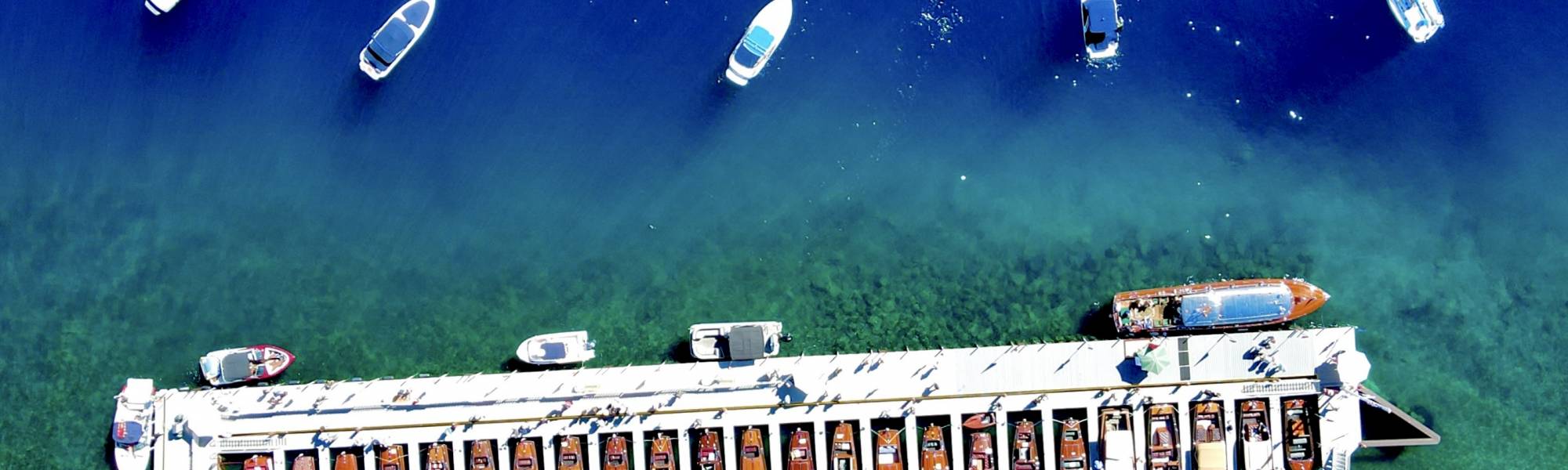Drone photo of the boats at the Lake Tahoe Concours D'Elegance Drone photo of the boats at the Lake Tahoe Concours D'Elegance