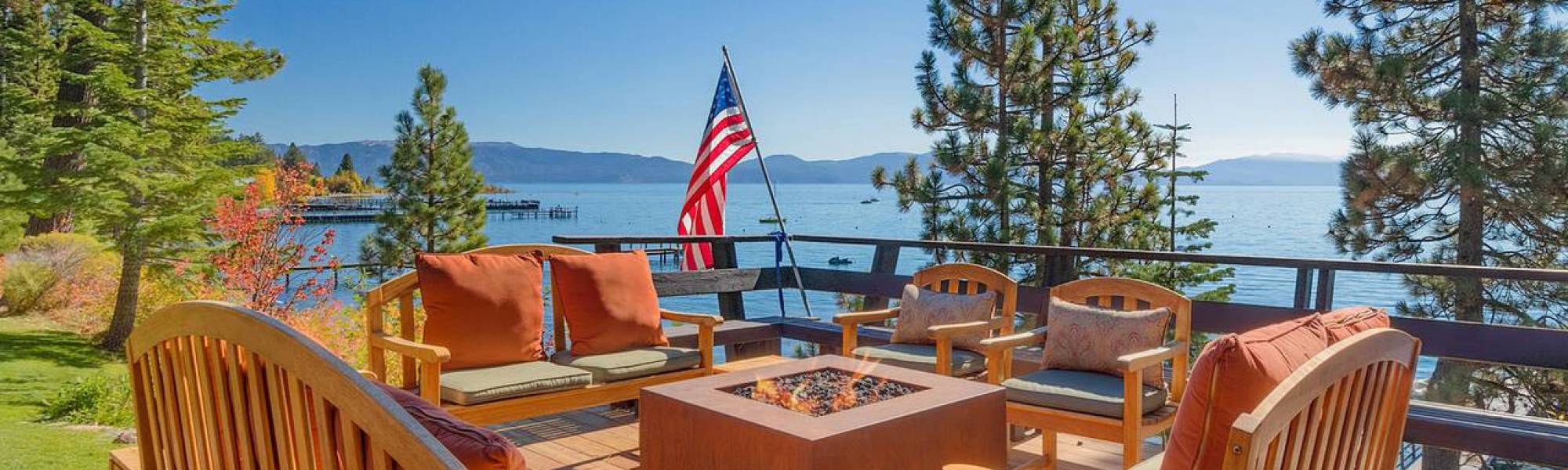 4th of July in Tahoe Picture of American flag at a vacation rental
